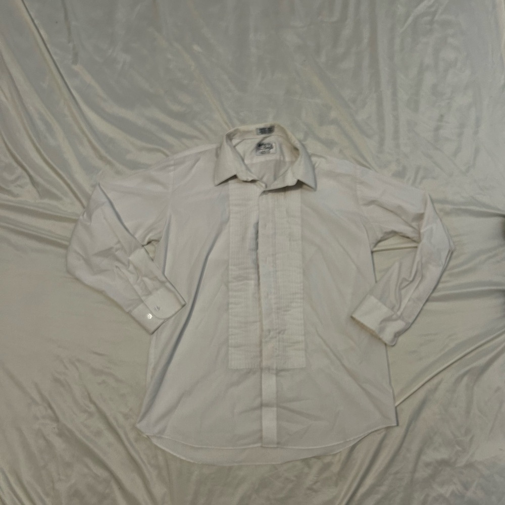 Henry Segal Kyle Thomas L5 White Tuxedo Dress Shirt Size L5 (15–15½ 34/35)